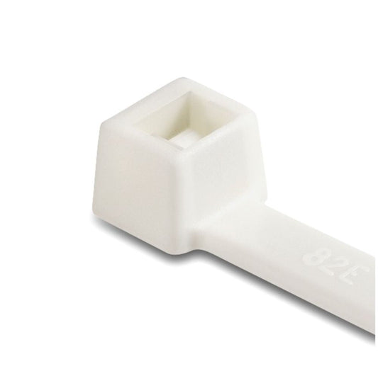 Cable tie inside serrated, 100x2.5mm, Ø1.5-22.0mm, white, 100pcs, (T18R-PA66V0-NA).