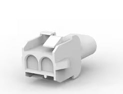 350778-1   2 Position, Cap, Housing, Crimp, Wire-to-Panel / Wire-to-Wire, UL 94V-0, 6.35 mm [.25 in] Centerline, 1 Row, 600 VAC, Universal MATE-N-LOK (PACK OF 50)